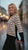W25181 Black/Ecru Hexagon Knit Sweater