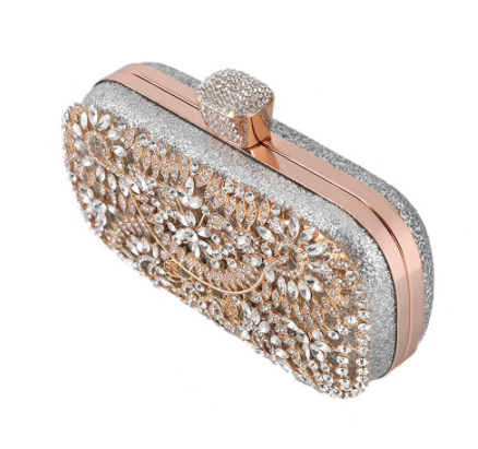 SG3013 Gold And Silver Glitz Clutch