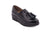 C3342 Black Patent Loafer Wedge