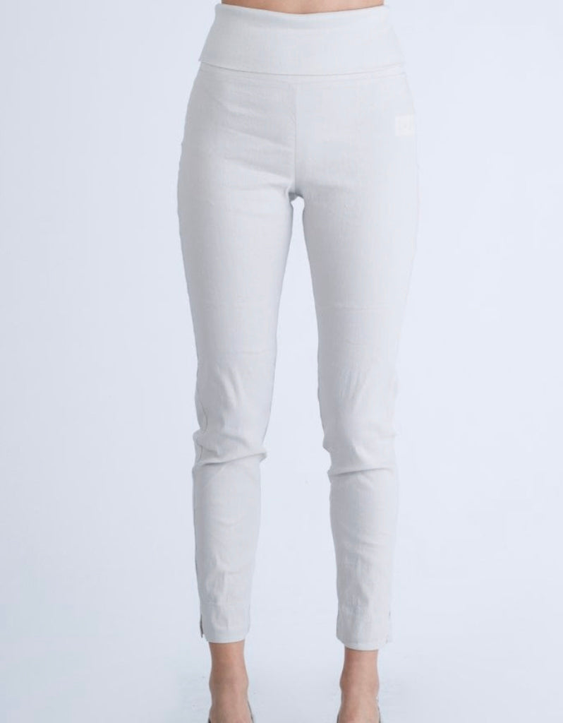 31110-White Stretch Linen Pants