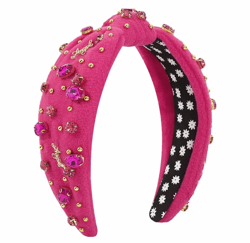 Pink Bejeweled Headband