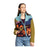 222506 Jacquard Jacket  Landscape Pattern Green