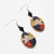 BP21E03 Multi Color Bird Print Earrings