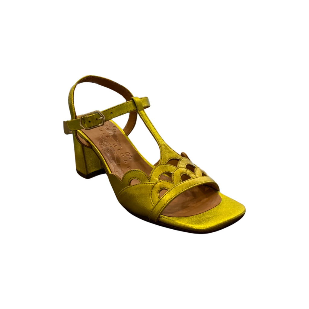 Loma Chartreuse T-Strap Sandal