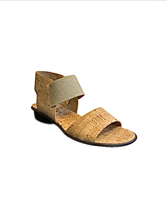 Eirlys-Natural Cork Sandal w/ elastic