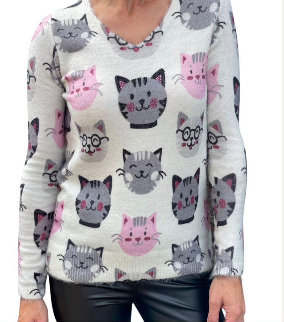 F721 Cozy Cat Sweater