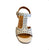 Gangi White T-Strap Sandal