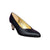 RACCOU Black Leather Pump With Silver Heel
