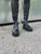 F184 Eco-leather stretch leggings