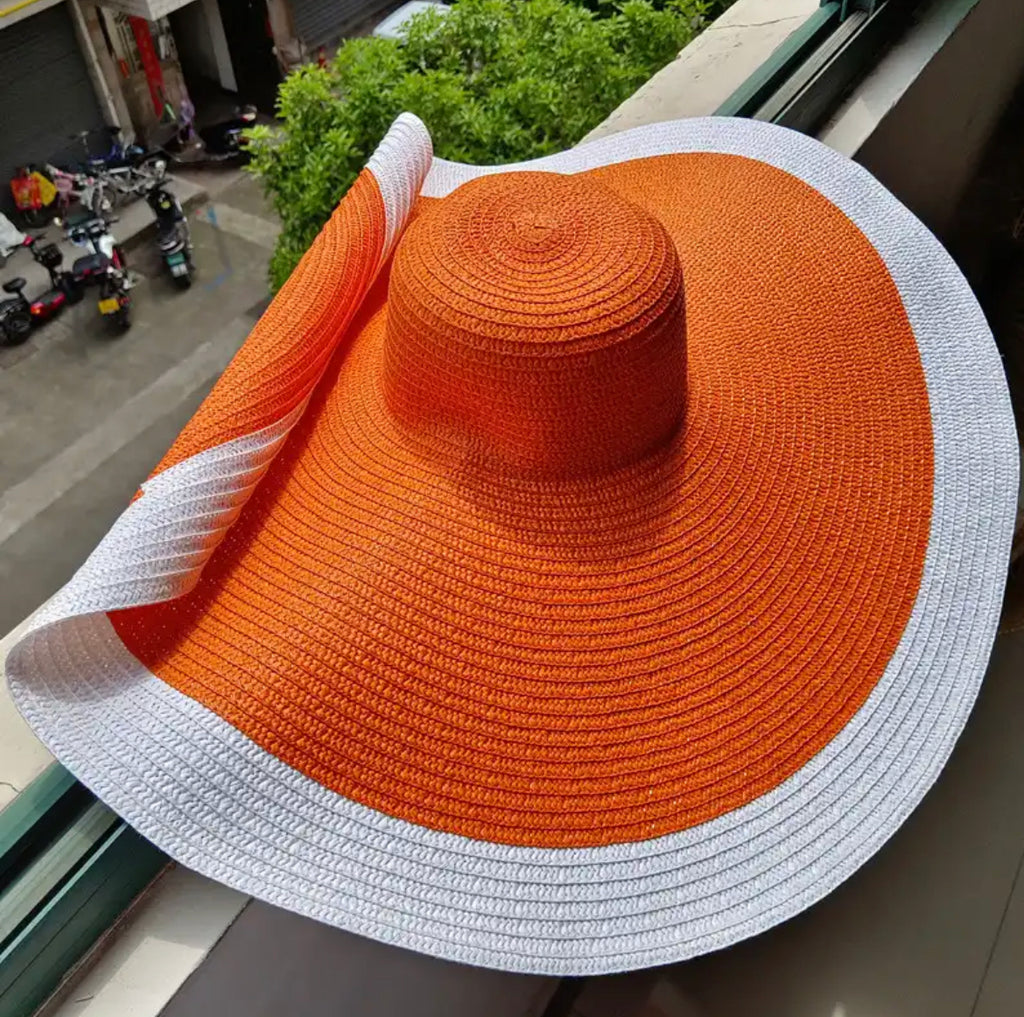 Wide Brim Hat Orange